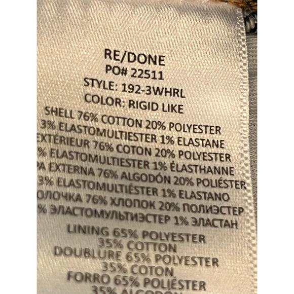 Re/Done Women's Size 32 Blue 90's High Rise Loose Button Denim Jeans - Picture 3 of 8